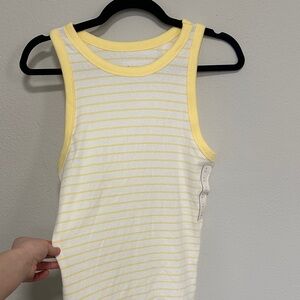 Brand new yellow striped tank top